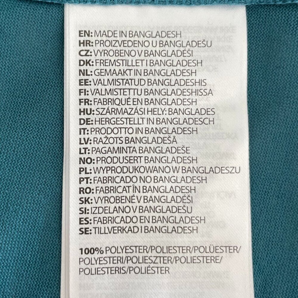 Calvin Klein Golf SS Crew Nk 100% Polyester CK Logo Tech T Shirt Teal Green Sz S - Picture 9 of 12